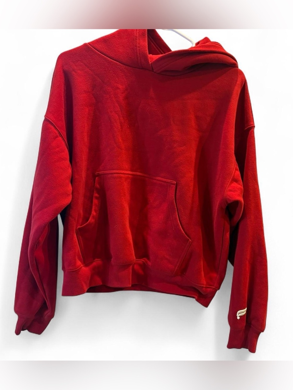 Fabletics Cozy Fleece Hoodie Sweatshirt Holly Berry Size Medium